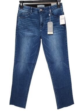 Wit & Wisdom Jeans Slim Straight Ankle Length Raw Hem High Rise Ab Solution 4